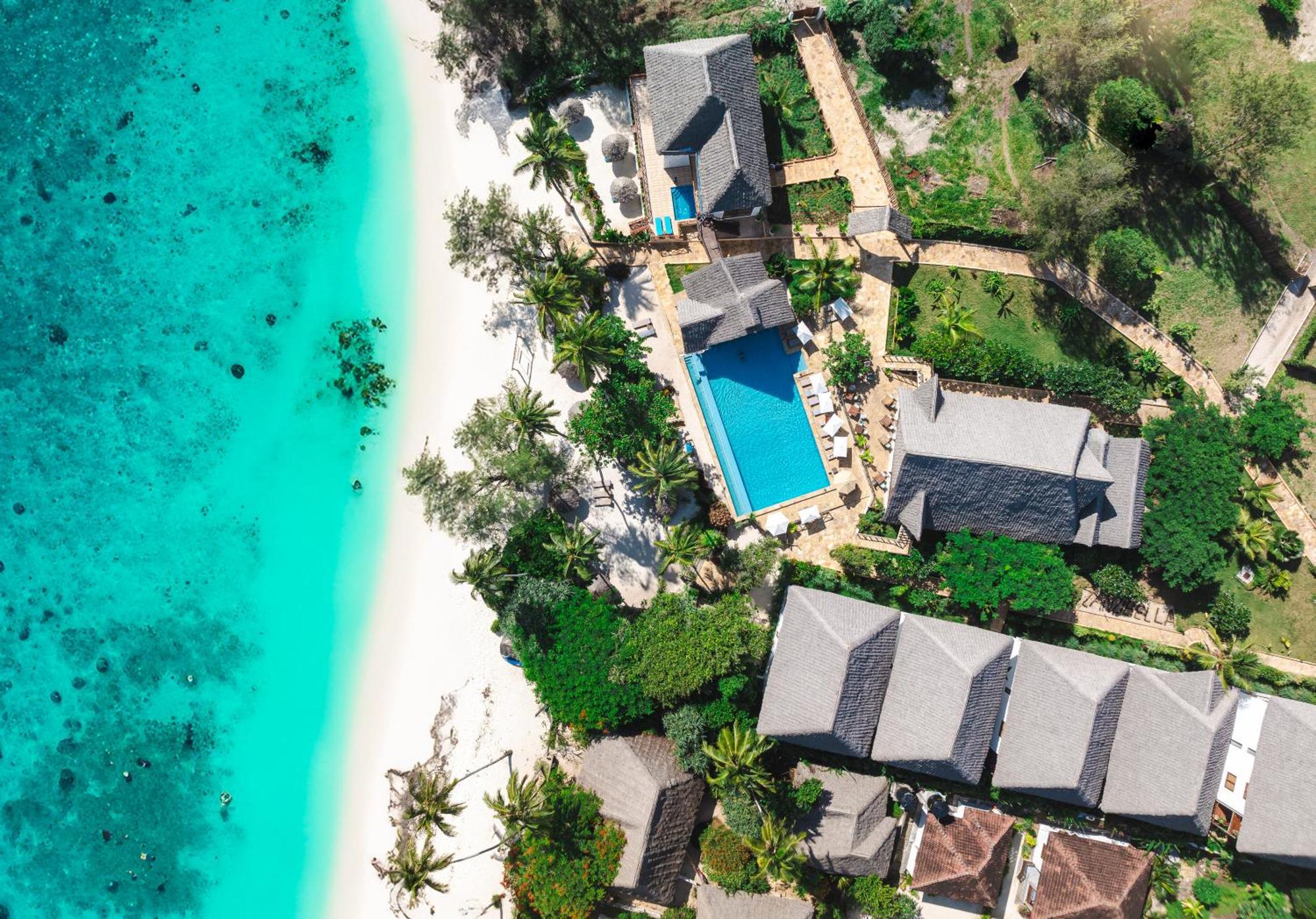 Zanzibella Hotel & Spa Кивенгва Экстерьер фото Aerial view of the resort
